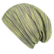 Nahaufnahme der Wollhuhn Öko Long Beanie / Wendemütze, zweilagig und formbeständig, aus weichem Baumwolljersey, geeignet für ganzjähriges Tragen. Ideal für Kinder und Jugendliche.