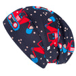Wollhuhn Öko Long Beanie / Wendemütze mit Traktor- und Bagger-Motiv, zweilagig aus weichem Baumwolljersey, für Kinder bequem und ganzjährig tragbar.