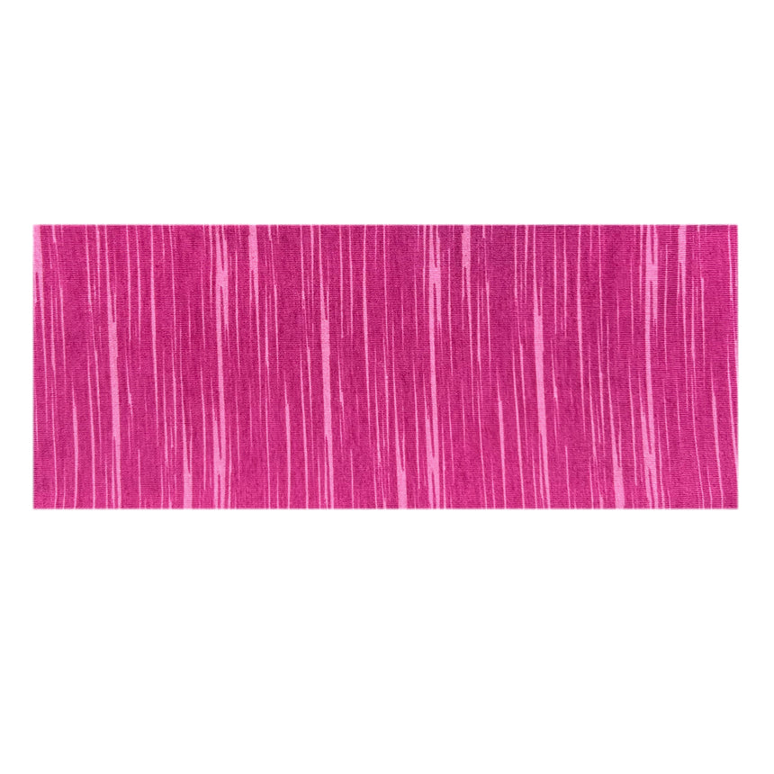 Wollhuhn Elastisches Öko Stirnband, zweilagig, aus Bio-Baumwolle, in rosa-weißen Streifen, weich und dehnbar, ideal für Sport und Freizeit.