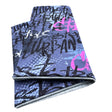 Wollhuhn Leichtes Lockeres Öko Jersey Halstuch, handgefertigt mit Graffiti-Muster, ideal für Kinder. Weiches, wendbares Design, perfekt für Übergangszeiten.