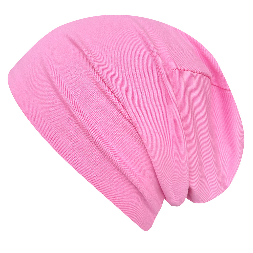 Wollhuhn Öko Long Beanie, zweilagig, aus weichem Baumwolljersey. Wendemütze, perfekt für das ganze Jahr, handgefertigt in Deutschland für optimalen Tragekomfort.