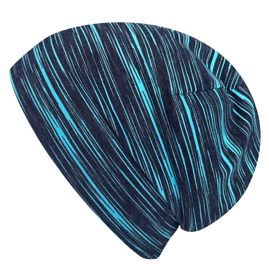 Wollhuhn Öko Shorties: Handgemachte, zweilagige Beanie aus Öko-Jersey, ideal für aktive Kinder. Lässiger, kürzerer Schnitt, bequem und wendbar.
