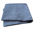 Wollhuhn Elastisches Öko Stirnband - Nahaufnahme eines weichen, zweilagigen, mittelgrauen Jersey-Stirnbands, ideal für vielseitigen Gebrauch und handgefertigt aus Bio-Baumwolle.