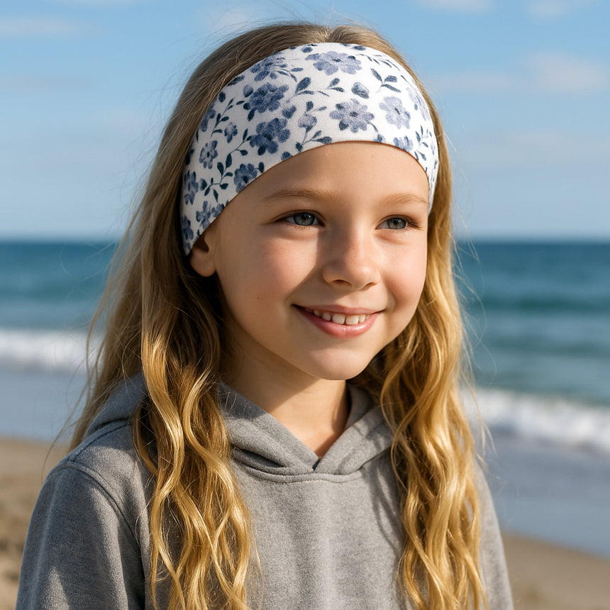 Wollhuhn Elastisches Öko Stirnband: Handgemachtes, zweilagiges Jersey-Stirnband aus Bio-Baumwolle, weich, dehnbar, ideal für Outdoor-Aktivitäten, passt unter Helme, für Kinder und Erwachsene.