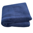 Wollhuhn Elastisches Öko Stirnband/Haarband Fleece Zweilagig Breit Einfarbig Dunkelblau, handgefertigt, weich und dehnbar, ideal für kaltes Wetter und sportliche Aktivitäten.