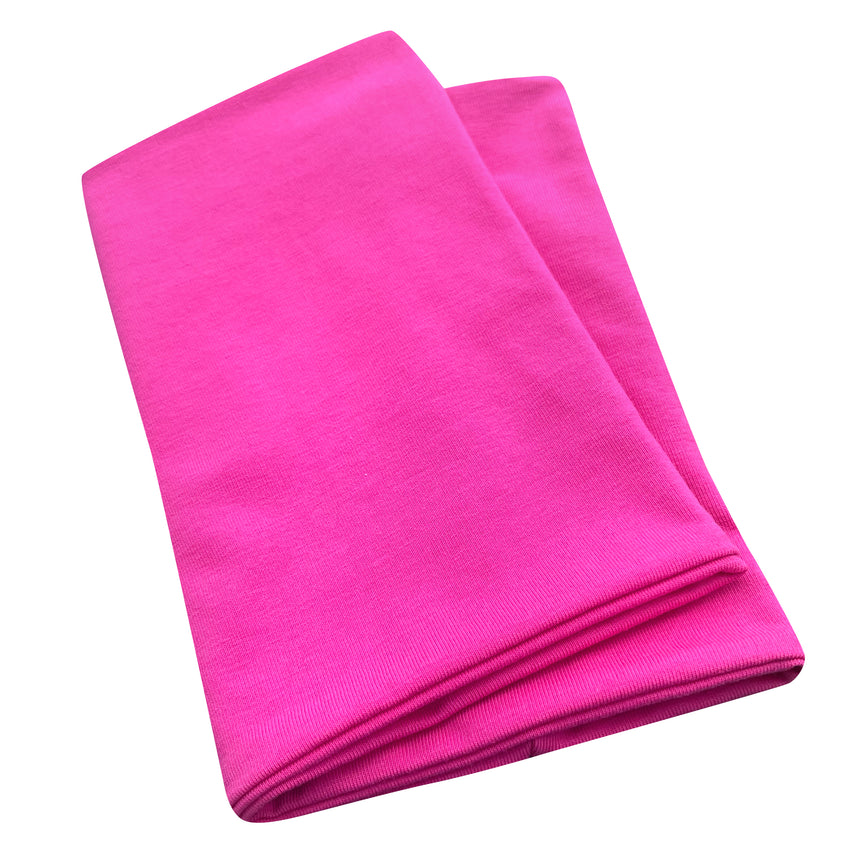 Wollhuhn Leichtes Lockeres Öko Jersey Halstuch, handgefertigt, ideal für Kinder, schützt vor Wind, aus weichem, hautfreundlichem Material, locker sitzend, einfarbig Pink.