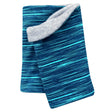 Wollhuhn Halstuch / Schlupfschal / Loop WARM mit Fleece-Innenfutter, blau-weiß gestreift, handgenäht, weich und kuschelig, ideal für kalte Tage.