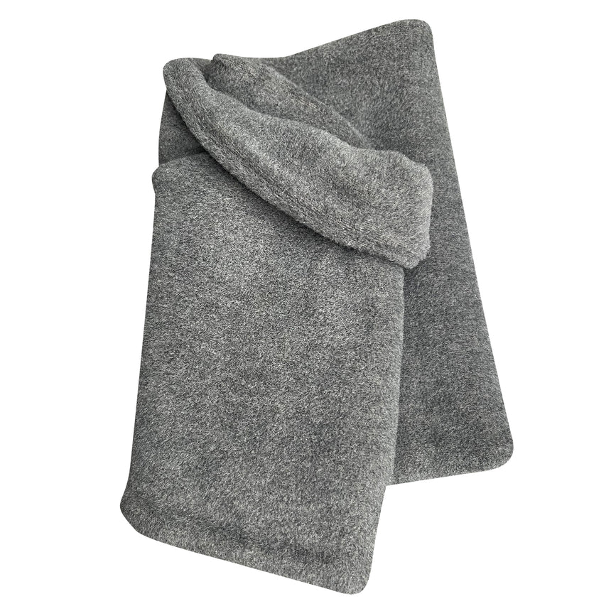 Wollhuhn WINTER Halstuch/Schlupfschal „Unser Wärmster“ in Anthrazit, zwei Lagen Fleece, handgefertigt, weich und warm für Kinder und Erwachsene.