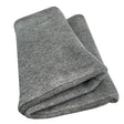 Gefalteter Wollhuhn WINTER Halstuch/Schlupfschal „Unser Wärmster“ aus zweilagigem Fleece, einfarbig Anthrazit, auf weißem Hintergrund. Ideal für kalte Tage, handgefertigt in Deutschland.