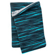 Wollhuhn Leichtes Lockeres Öko Jersey Halstuch, handgemachter Schlupfschal mit blauen und schwarzen Streifen, weich und wendbar, ideal für Kinder im Frühling.