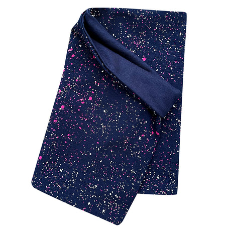 Wollhuhn Leichtes Lockeres Öko Jersey Halstuch Galaxy Rote Sprenkel, handgemacht, weicher Jersey-Loop, perfekt für Frühling, Sommer und Herbst, ideal für Kinder.