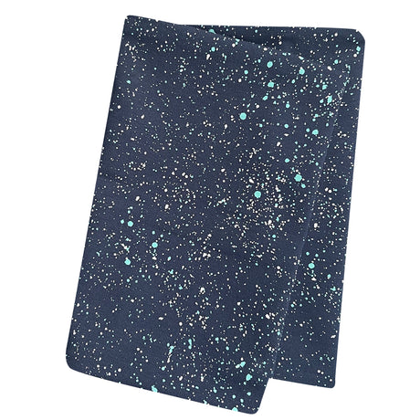 Wollhuhn Leichtes Lockeres Öko Jersey Halstuch Galaxy Sprenkel Blau, handgemachter, weicher Schlauchschal mit speckled Muster, ideal für Frühling bis Herbst. Perfekt für Kinder.