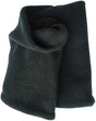 Wollhuhn WINTER Halstuch/Schlupfschal „Unser Wärmster“, ein doppellagiger, handgenähter schwarzer Fleece-Loop, ideal für Kinder und Erwachsene gegen Kälte.