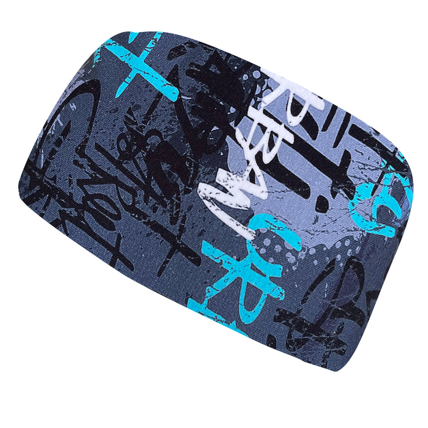 Wollhuhn Elastisches Öko Stirnband aus Jersey, zweilagig und breit, ideal für Outdoor-Aktivitäten, handgemacht in Deutschland. Perfekt für Kinder und Erwachsene.