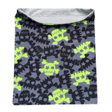 Wollhuhn LONG Loop, Jersey- oder Fleecefutter, Coole Skulls Lime