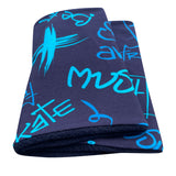 Wollhuhn Halstuch / Schlupfschal / Loop WARM, Innen Fleece, Cool Music Blau