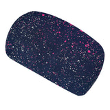 Wollhuhn Elastisches Öko Stirnband / Haarband Jersey Zweilagig Breit Galaxy Sprenkel Rot