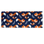 Wollhuhn Elastisches Öko Stirnband / Haarband Jersey Zweilagig Breit Füchse Blau/Orange