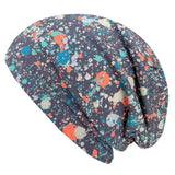Wollhuhn Öko Long Beanie / Wendemütze, Ganzjährig, Zweilagig, Splatter Oliv/Orange