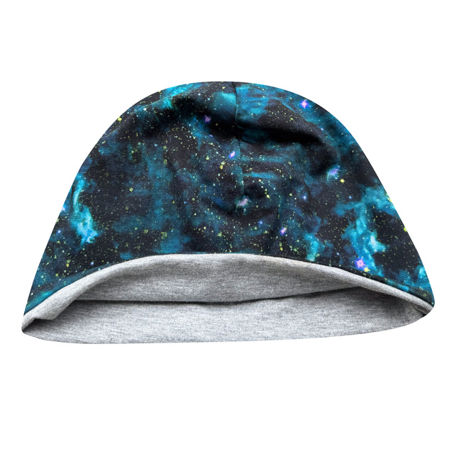Wollhuhn Öko Shorties Wendemütze, zweilagig, handgemachte Beanie aus weichem Öko-Jersey, ideal für aktive Kinder, bietet bequemen Sitz und wärmenden Schutz.