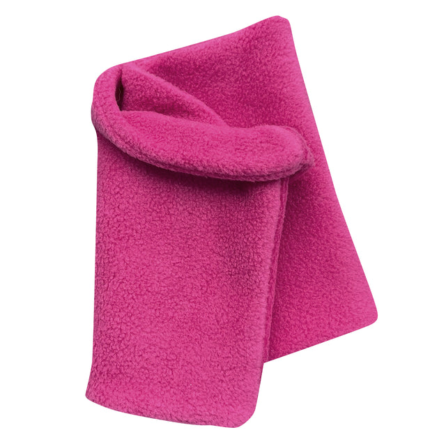 Wollhuhn WINTER Halstuch/Schlupfschal „Unser Wärmster“, doppellagiger Fleece, handgenäht, ideal für Kinder und Erwachsene, weich und winddicht, einfarbig Beere.