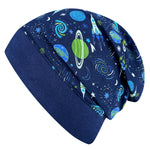 Wollhuhn Leichte Öko Beanie-Mütze Sommer/Übergang Einlagig Space/Rakete Dunkelblau