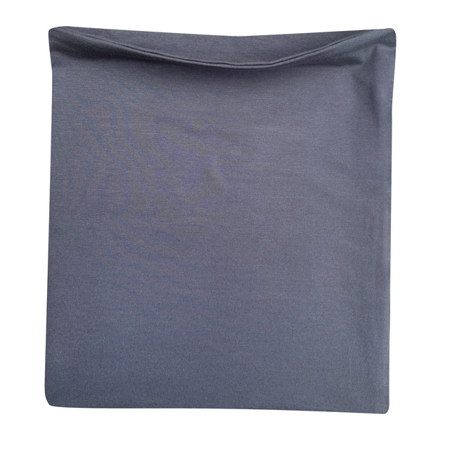 Wollhuhn LONG Loop, gefaltet, aus Jersey oder Fleece, einfarbig dunkelgrau, bietet extra Komfort und Wärme, ideal für die ganze Familie, handgemacht in Deutschland.