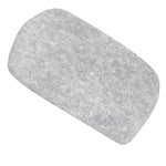 Wollhuhn Elastisches Öko Stirnband / Haarband Fleece Zweilagig Breit Einfarbig Hellgrau
