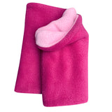 Wollhuhn WINTER Halstuch/Schlupfschal „Unser Wärmster“, Zwei Lagen Fleece, Pink/Rosa