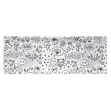 Wollhuhn Elastisches Öko Stirnband / Haarband Jersey Zweilagig Breit Comic Kids Grau