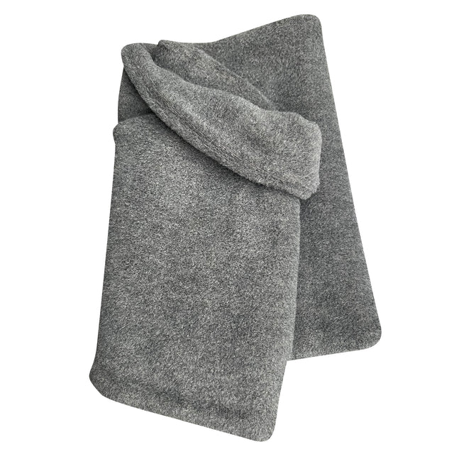 Wollhuhn WINTER Halstuch/Schlupfschal „Unser Wärmster“ in Anthrazit, zwei Lagen Fleece, handgefertigt, weich und warm für Kinder und Erwachsene. 