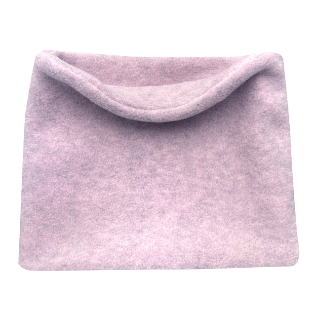 Handgemachter Fleece-Schlupfschal „Unser Wärmster“ in Rosé Meliert, doppellagig und weich, ideal für Kinder und Erwachsene, schützt zuverlässig vor Kälte.
