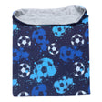 Wollhuhn LONG Loop, dehnbarer Schlauchschal mit Fußball- und Farbspritzmotiven, extra lang für Kinder und Erwachsene, wendbar mit Jersey- oder Fleecefutter.