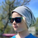 Wollhuhn Öko Long Beanie / Wendemütze, Ganzjährig, Zweilagig, Herzen Rosa