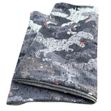 Wollhuhn Leichtes Lockeres Öko Jersey Halstuch / Schlupfschal / Loop Dino Camouflage Grau/Schwarz