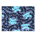Wollhuhn Leichtes Lockeres Öko Jersey Halstuch / Schlupfschal / Loop Coole Skulls Schwarz/Mint