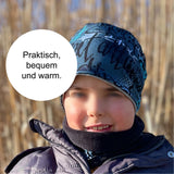 Wollhuhn Halstuch / Schlupfschal / Loop WARM, Innen Fleece, Cool Stuff Dunkelgrau/Anthrazit