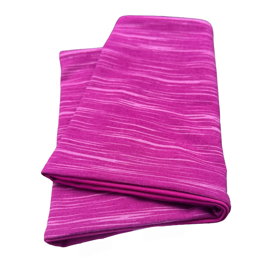 Wollhuhn Leichtes Lockeres Öko Jersey Halstuch: Gefalteter, heathered magenta/pink Jersey-Schal, weich und dehnbar, handgemacht in Deutschland für Kinder ab einem Jahr.