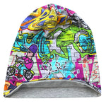 Wollhuhn Öko Long Beanie / Wendemütze, Ganzjährig, Zweilagig, Streetart/Graffiti Bunt