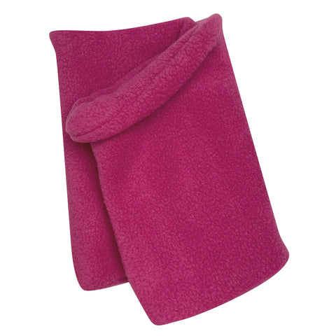 Wollhuhn WINTER Halstuch/Schlupfschal „Unser Wärmster“, Zwei Lagen Fleece, Einfarbig Beere