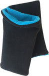 Wollhuhn WINTER Halstuch/Schlupfschal „Unser Wärmster“, Zwei Lagen Fleece, Schwarz/Türkis