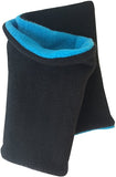 Wollhuhn WINTER Halstuch/Schlupfschal „Unser Wärmster“, Zwei Lagen Fleece, Schwarz/Türkis