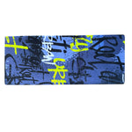 Wollhuhn Elastisches Öko Stirnband / Haarband Jersey Zweilagig Breit Skater Grau/Lime